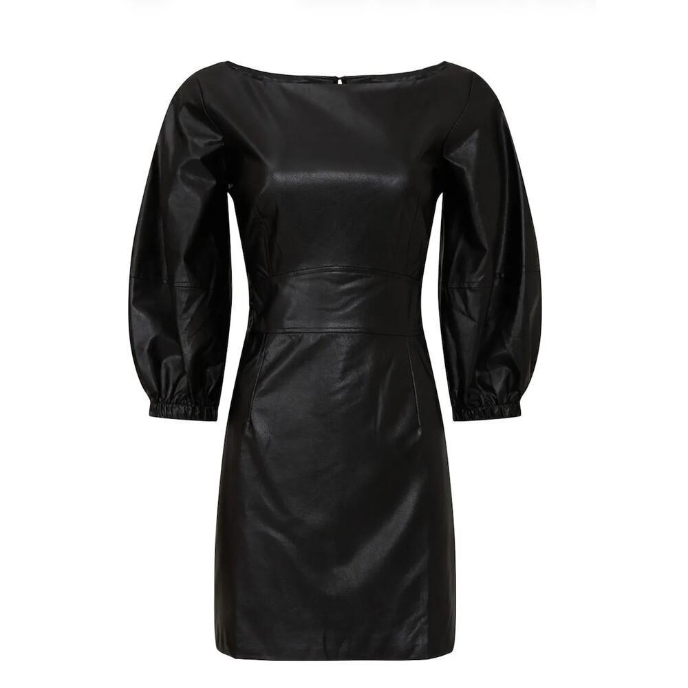 ba&sh Sae Faux Leather Dress Size XS NWT $395 Mini Sheath Party